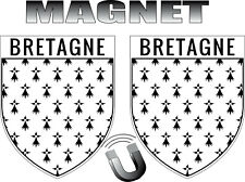 2x MAGNET forme écussons région BRETAGNE blason magnétique 4x5 cm 