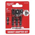Milwaukee Tool 48-32-5033 Shockwave Impact Hex Shank Socket Adapter Set, 1/4 In