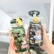 Children'S Plastic Large-Capacity Water Bottle Water Cup Straw Cup Drink Bottle