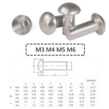 M3 M4 M5 M6 Aluminio Remaches semicirculares Aluminio Cabeza semicircular Remaches 4mm-30mm